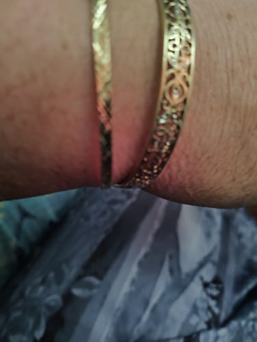 Customer photo review of Engraved Bangle in 9ct Yellow Gold