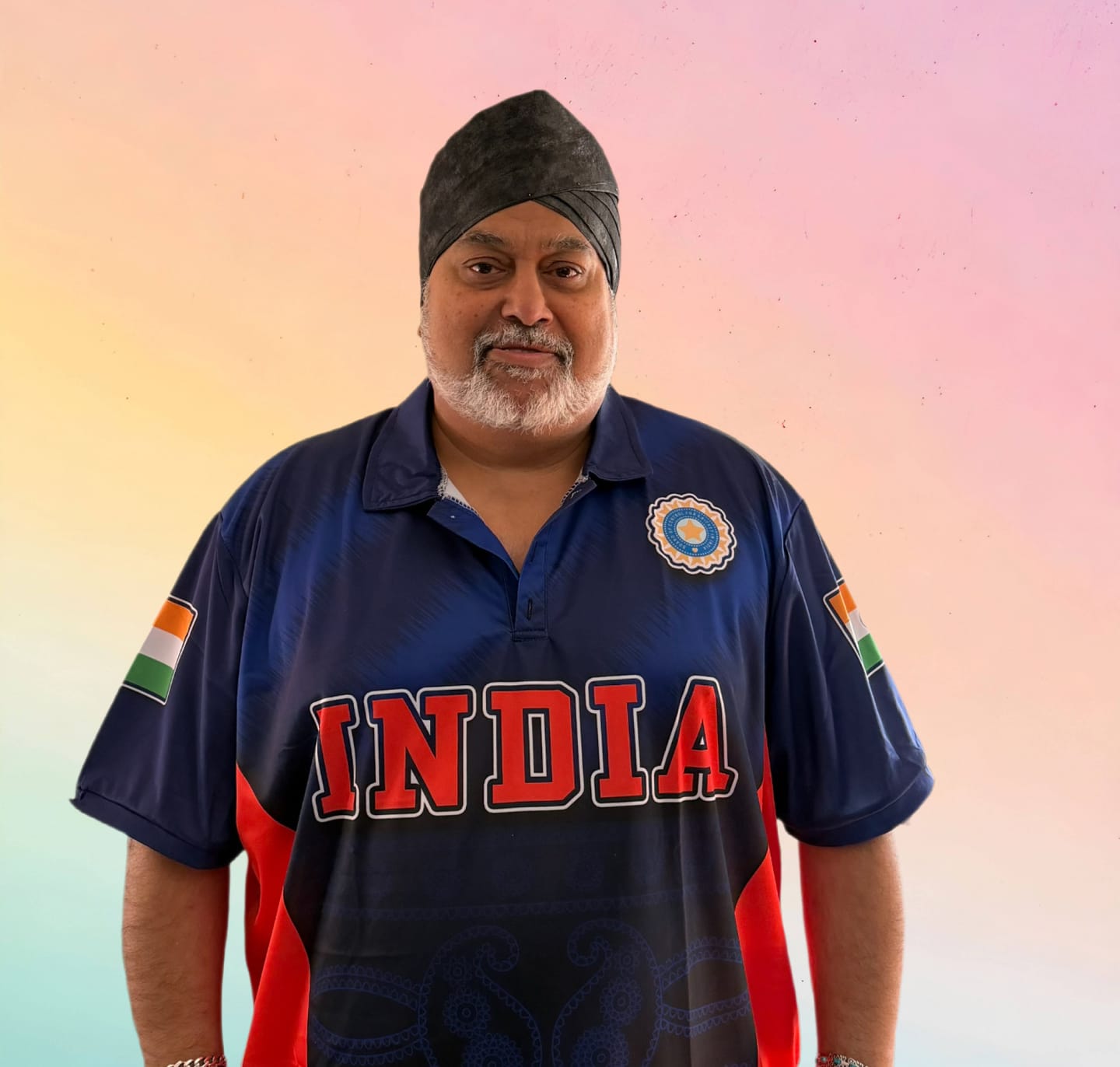 Customer photo review of Custom India National Cricket Team Polo Shirt Men In Blue Sports Style LT9