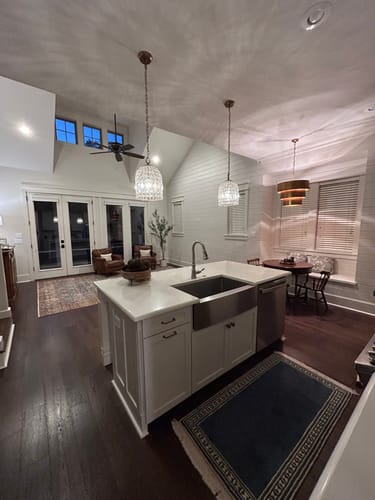 Customer photo review of French Antique Brass Crystal Cage Chandelier