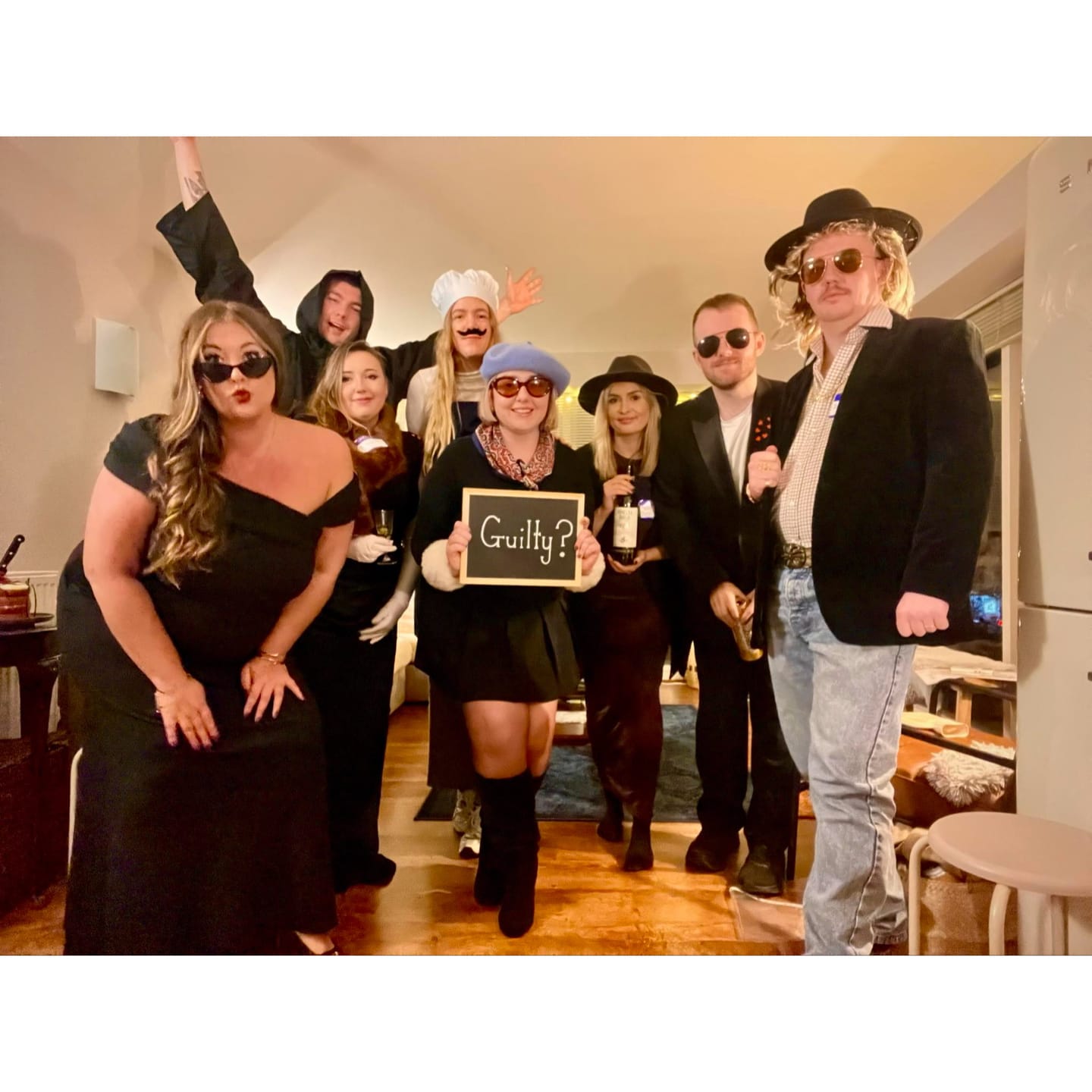 Customer photo review of A Wine Tasting Themed Murder Mystery Game Kit