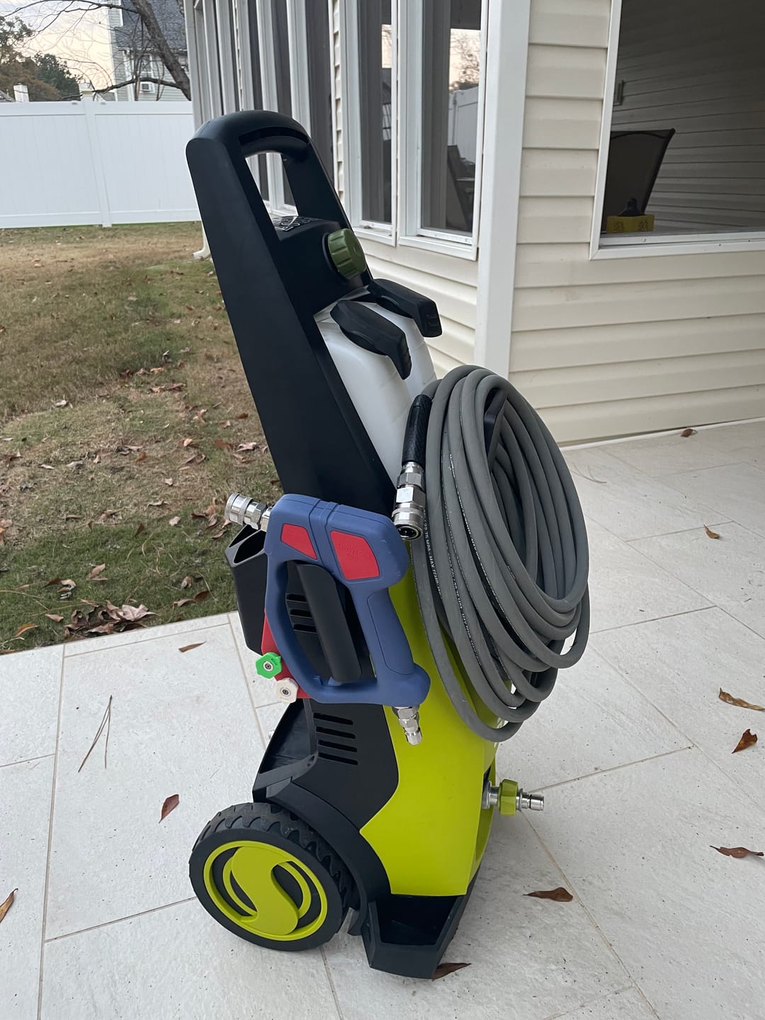 Customer photo review of QC Installed Pressure Washer Hose 1/4" x 50FT