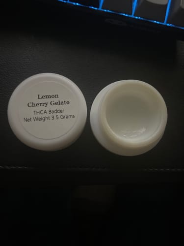 Customer photo review of Lemon Cherry Gelato | THCA Badder