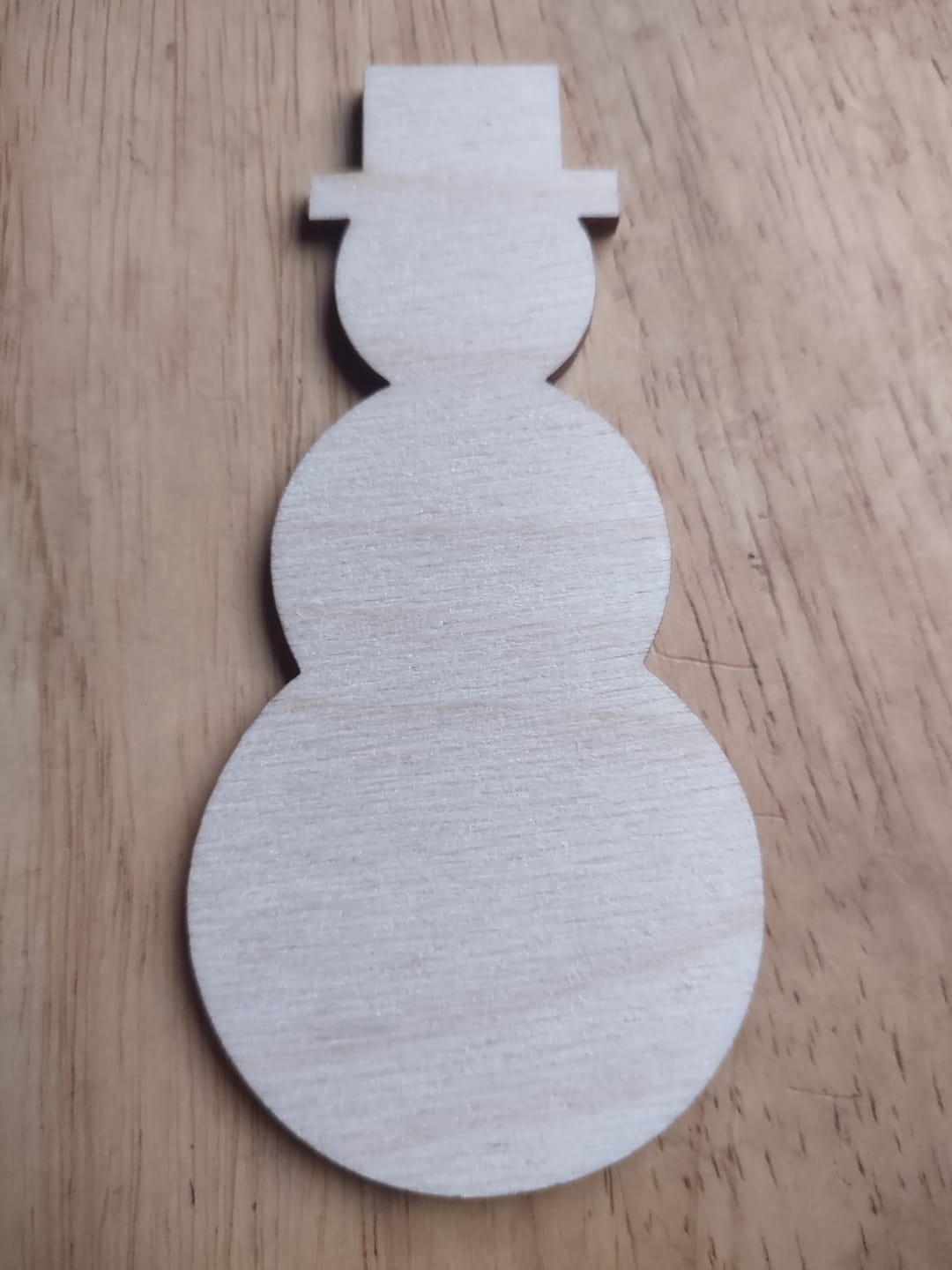 Customer photo review of Unfinished Wood Tall Snowman Shape - Craft - up to 46" DIY