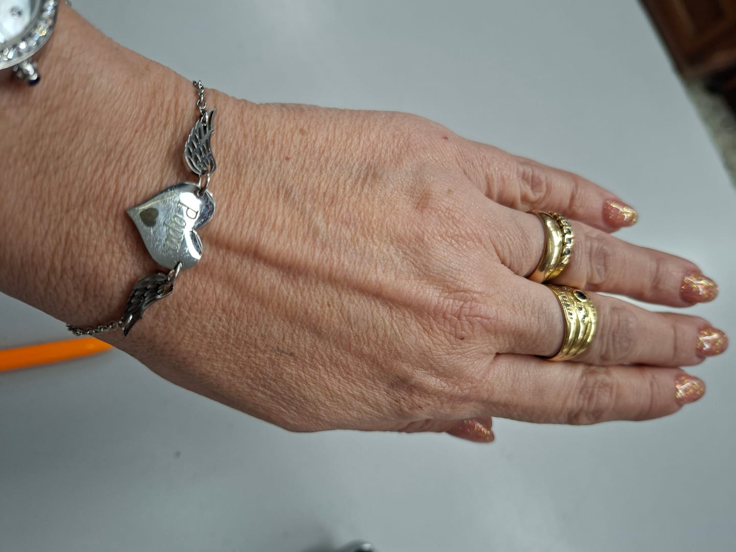 Customer photo review of Bracciale Angelo Mio ✦ Incidi il nome del tuo Angelo