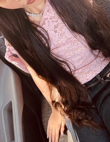 Customer photo review of TOP EMMA ENCAJE ROSADO