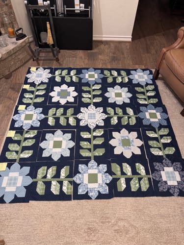 Customer photo review of Edelweiss  PRE CUT Quilt Kit Featuring by Camille Roskelley featuring Nantucket Summer by Moda fabrics