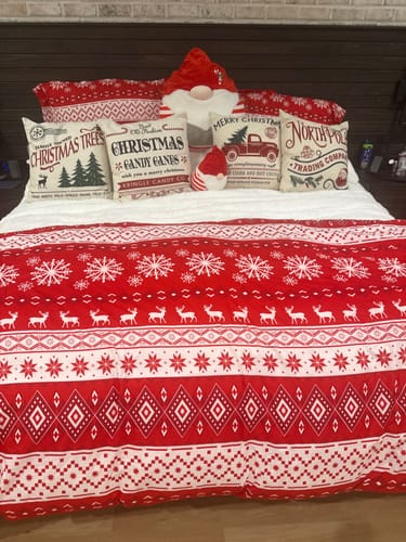 Customer photo review of The CYRA Luxury Velvet Bedding Set