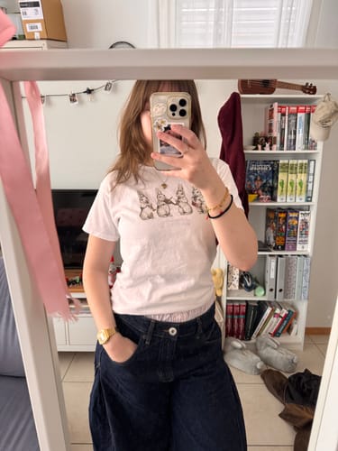 Customer photo review of all that jazz baby tee