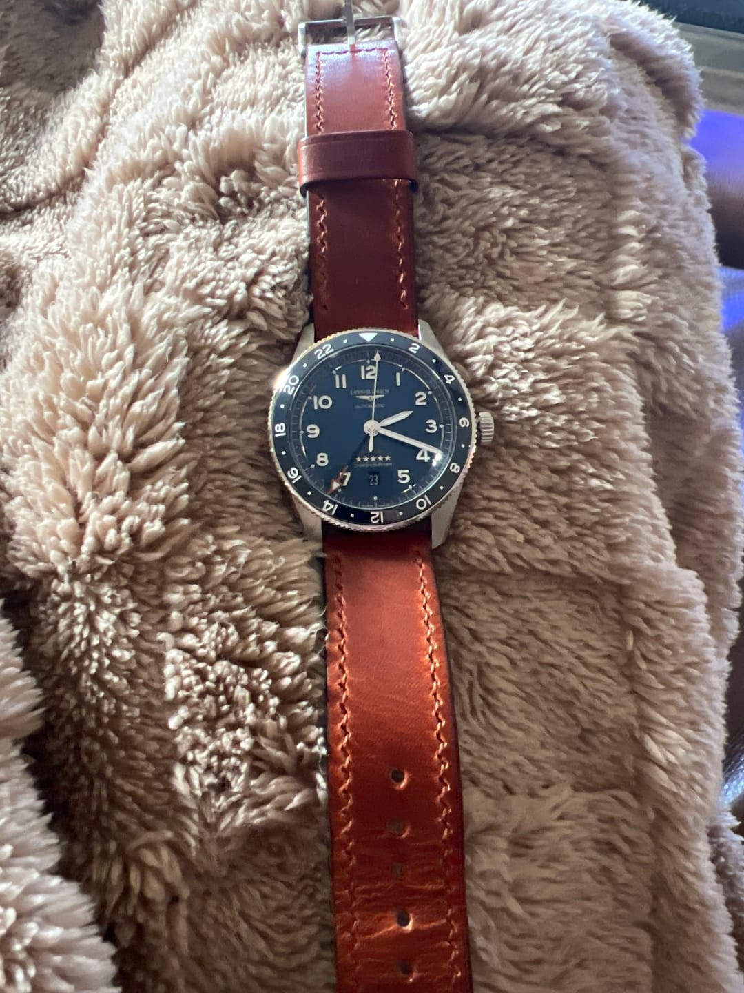 Customer photo review of Horween English Tan Dublin | Tan Thread