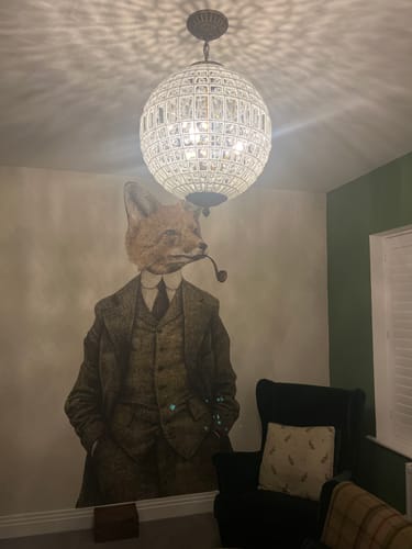 Customer photo review of French Modern Crystal Orb Chandelier