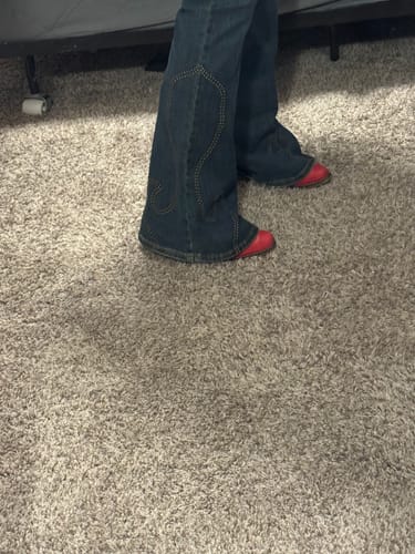 Customer photo review of Judy Blue High Waist Flare Jeans With Western Stud Detailing