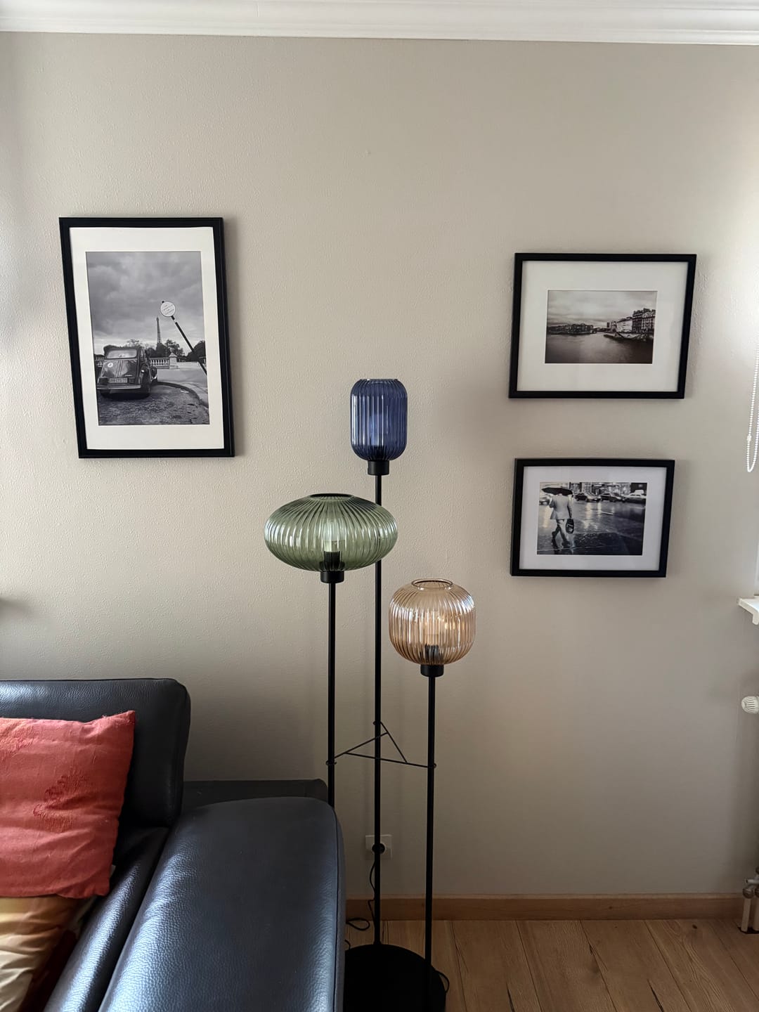 Customer photo review of Lampadaire en verre vintage CRISTALI | 3 luminaires à personnaliser