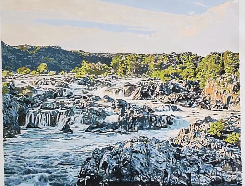 Customer photo review of Custom Landscape Paint By Numbers