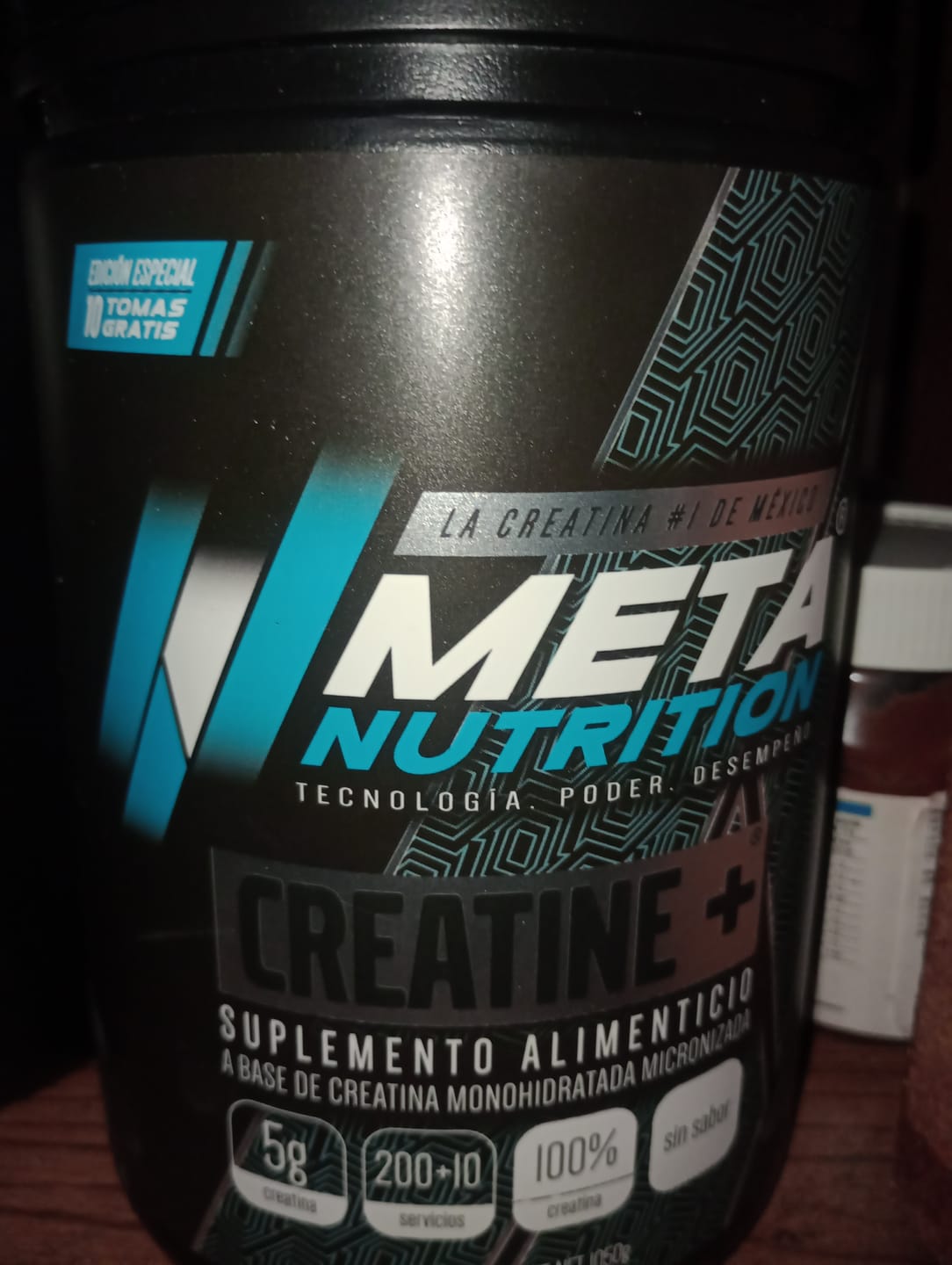 Customer photo review of Creatine+ Meta Nutrition,  200 + 10  servicios GRATIS