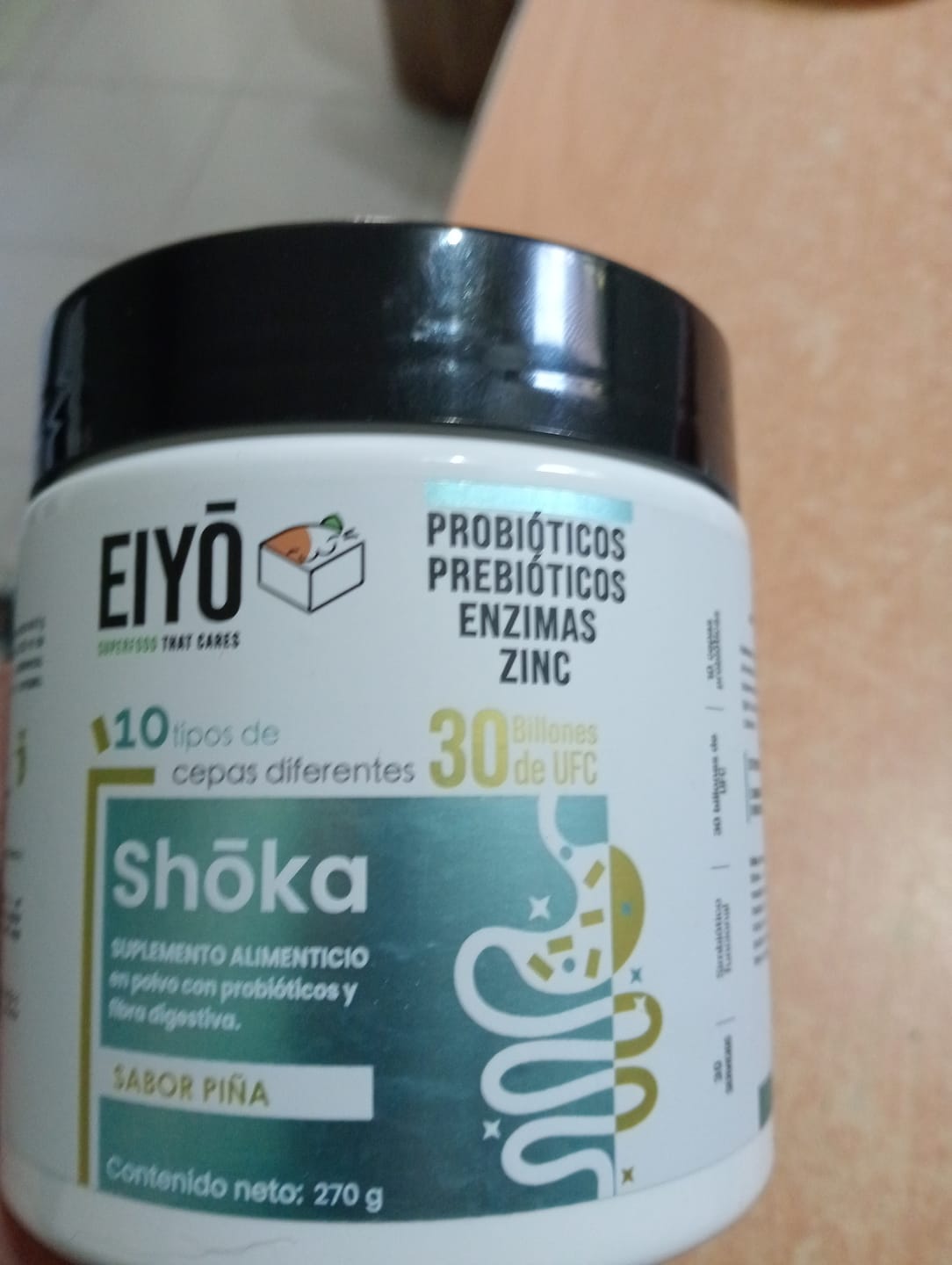 Customer photo review of Shoka en Polvo – 10 Cepas de Probióticos y Prebióticos, Enzimas, Zinc y 30 Billones de UFC