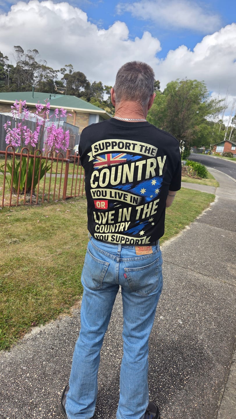 Customer photo review of Stand Up Tee - Black