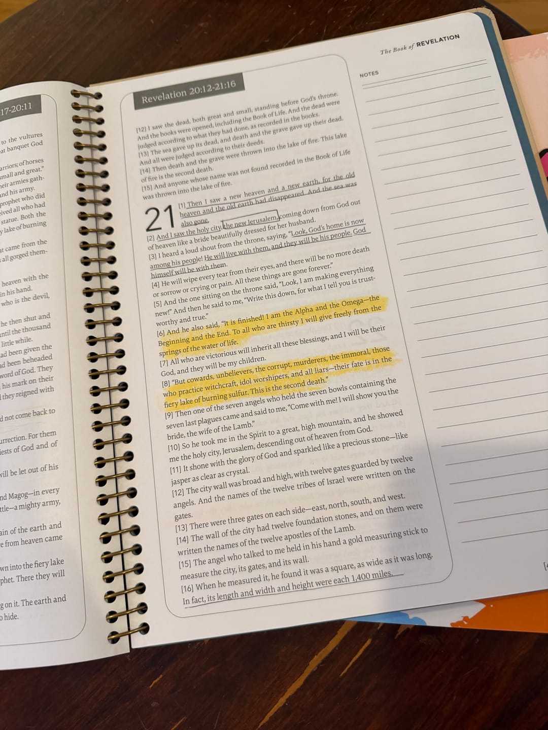 Customer photo review of Spiral Bible™ - NLT - New Testament - Mountains (Hardcover)