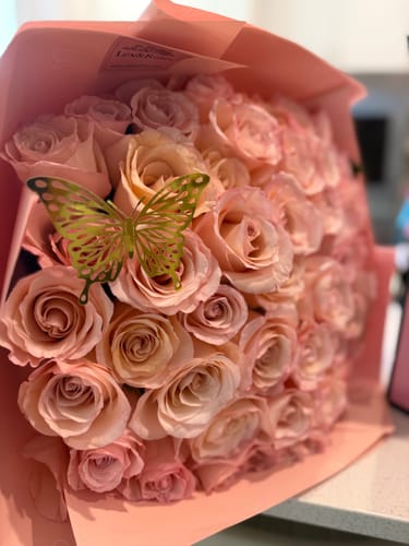 Customer photo review of Pink Rose Bouquet