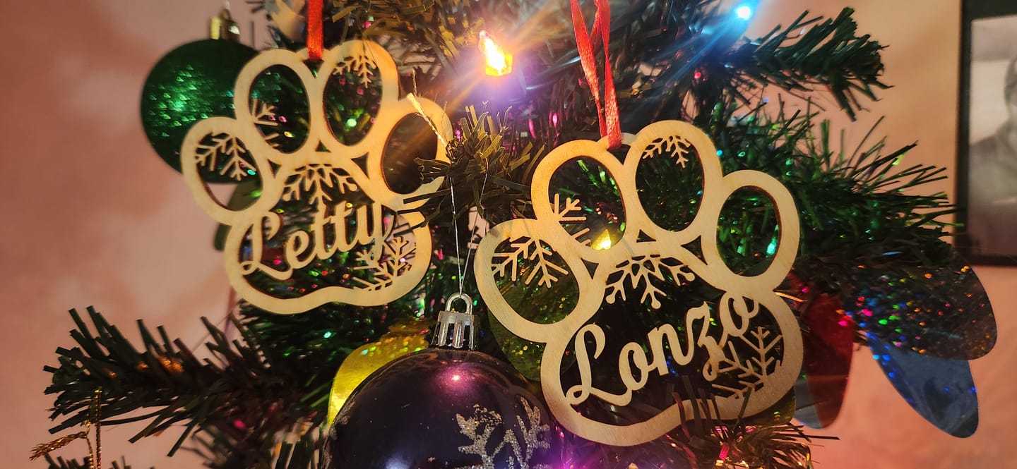 Customer photo review of Personalized Pet Christmas Ornament