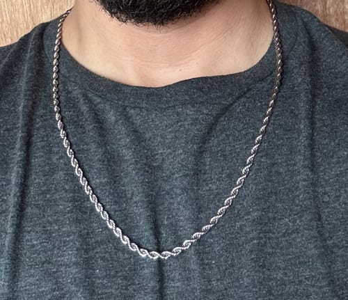 Reseña con foto de un cliente sobre Cadena Rope 4mm
