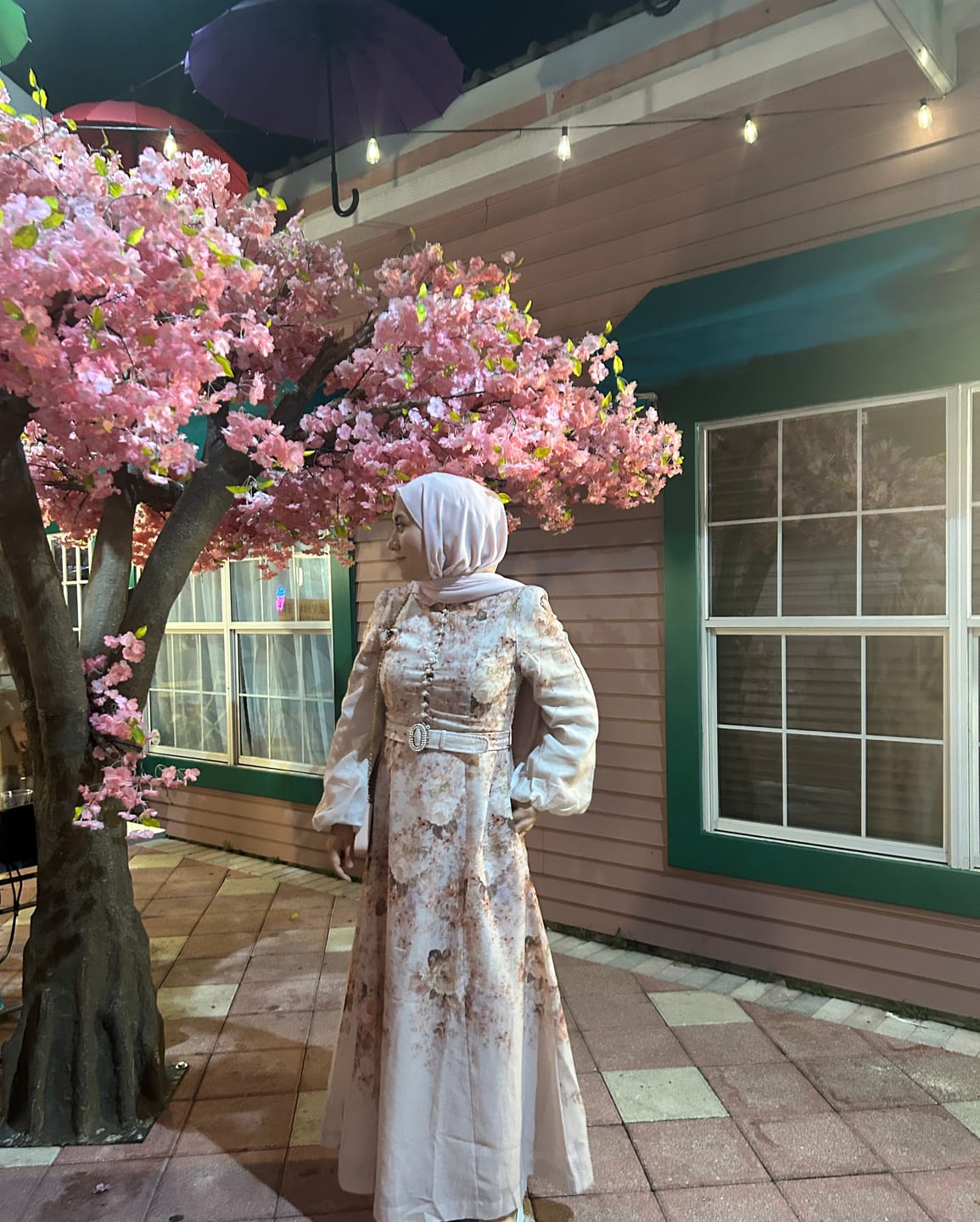 Customer photo review of Mina Floral Maxi Dress