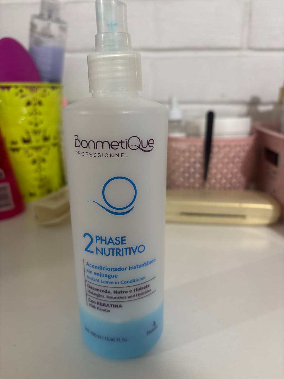 Customer photo review of Acondicionador Nutritivo Sin Enjuague Bifásico Bonmetique