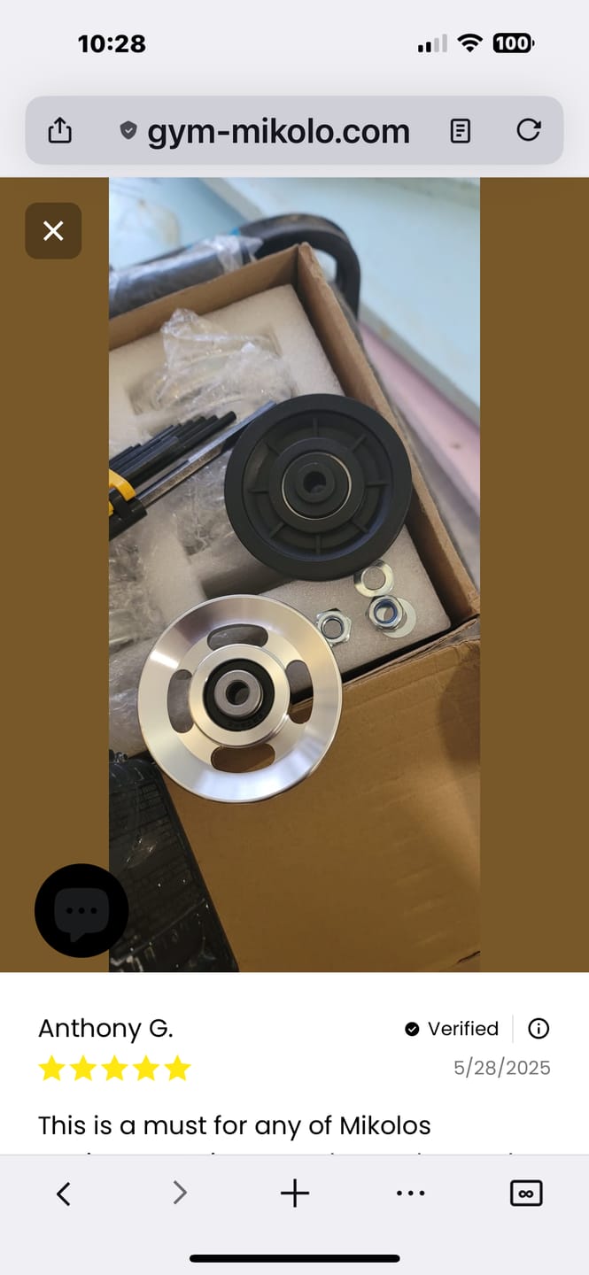 Customer photo review of Aluminum Pulley Set