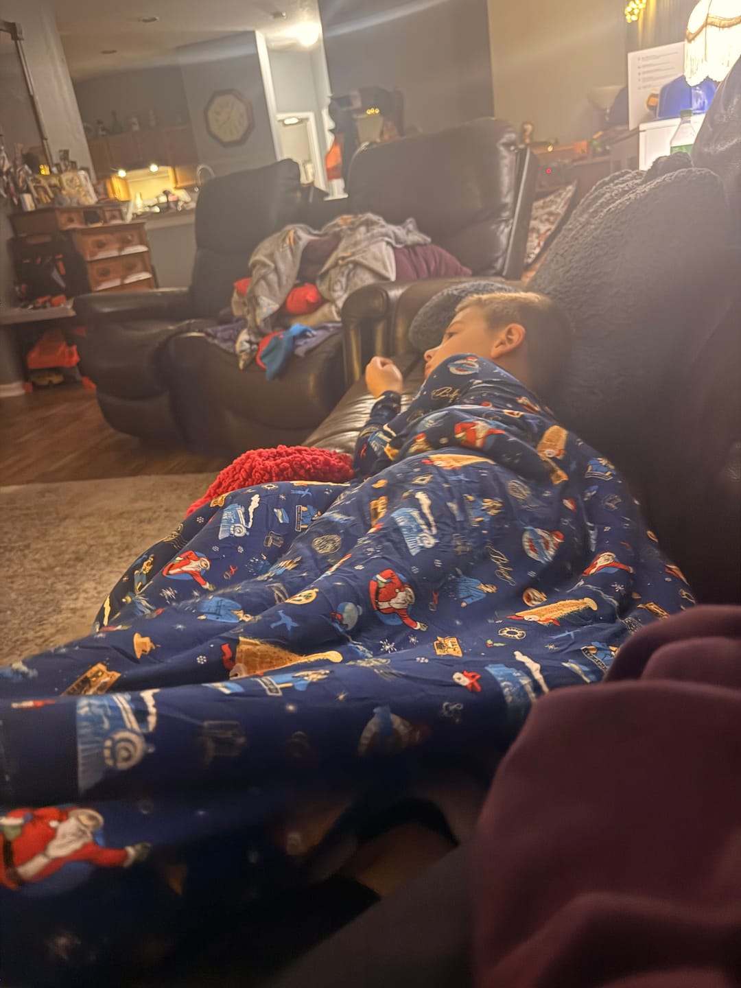 Customer photo review of The Polar Express™ Bamboo Sherpa Blanket