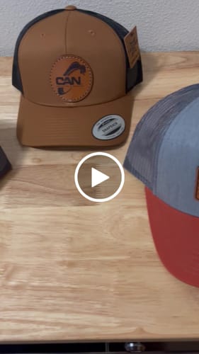 Customer video review of Premium Custom Leather Patch Hats (Wholesale)