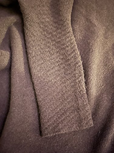 Customer photo review of Asymmetric Draped | Black | Seamless Knit