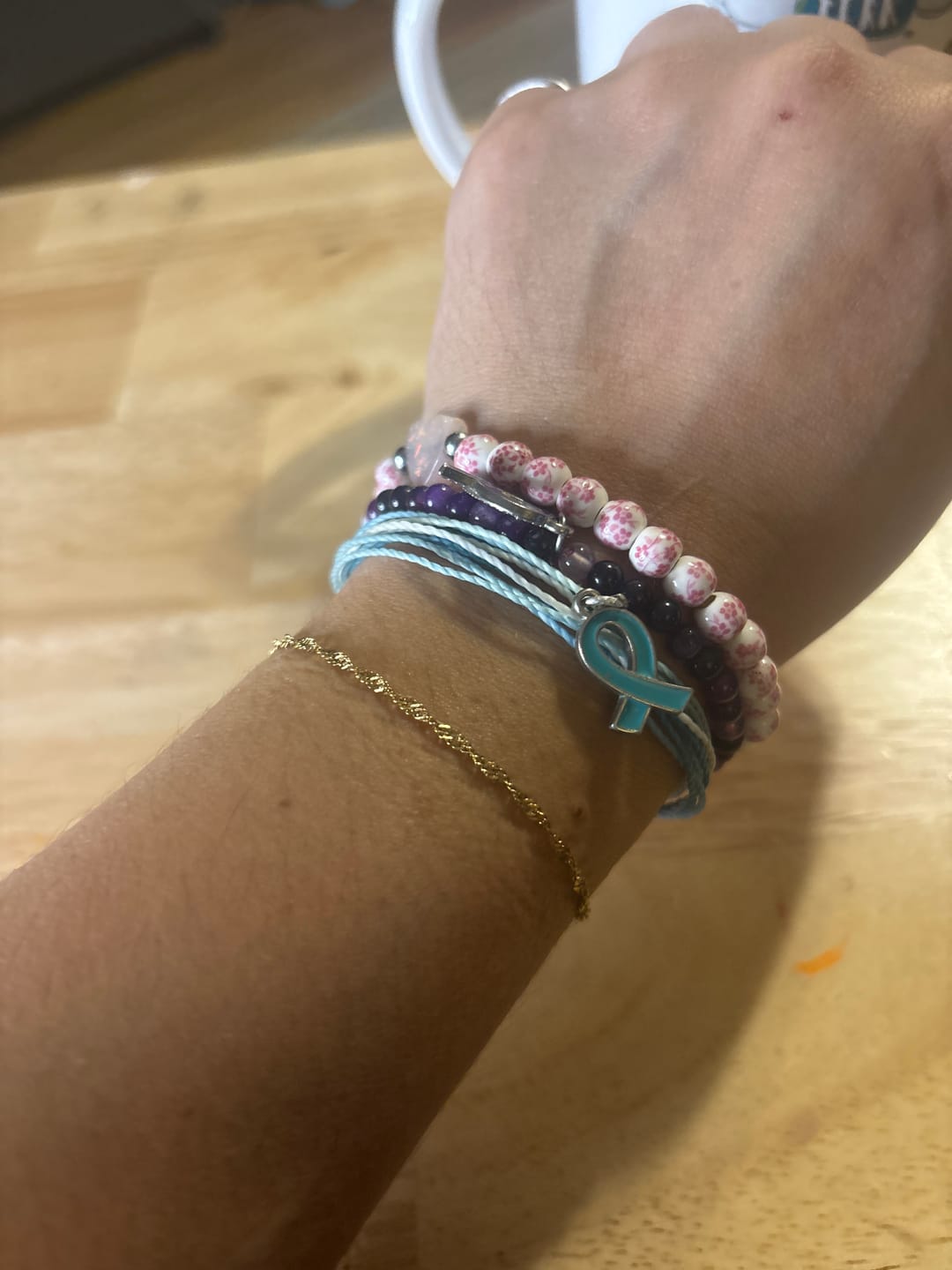 Customer photo review of Dainty Rope Chain Bracelet