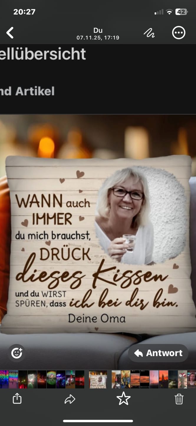 Customer photo review of Wann auch immer - Personalisiertes Kissen