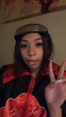 Customer photo review of Naruto Akatsuki Member Robe Cosplay & Halloween Costume
