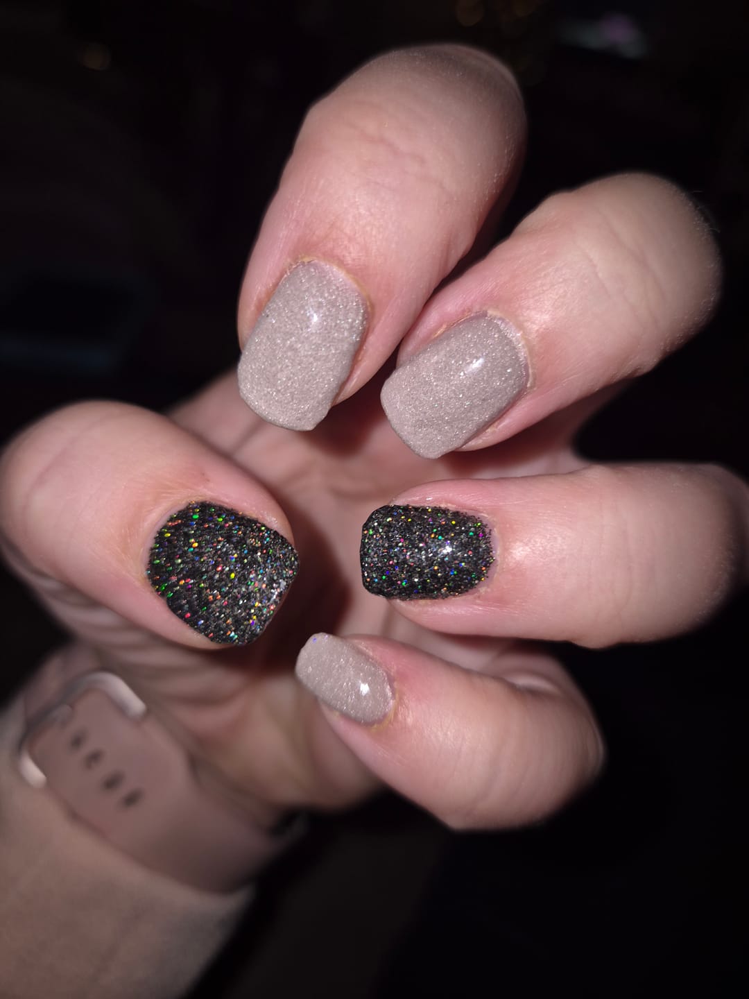 Customer photo review of Black Out Dipping Powder
