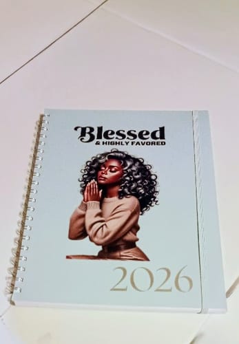 Crystal P. review of (Pre Order) UV DTF Planner Cover Decal- (Woman) Blessed & Highly Favored image 1 out of 1