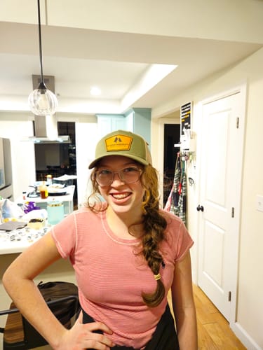Customer photo review of Richardson 112 Genuine Leather Patch Hats Laser Engraved