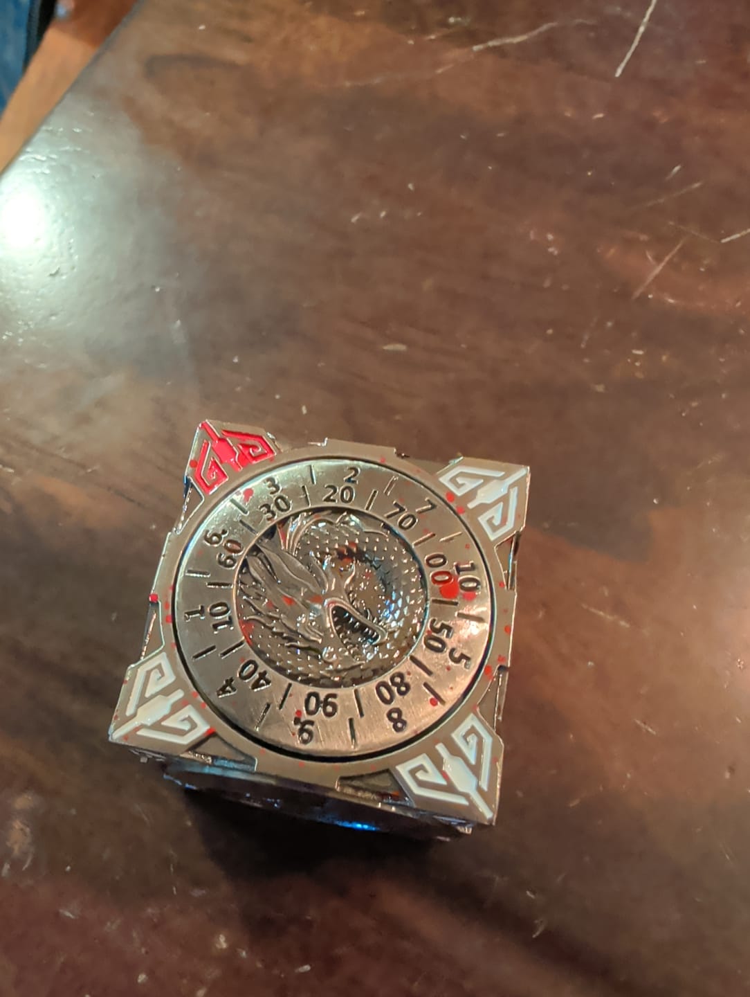 Customer photo review of Masters Dice Relic #001 – 7-in-1 Monster Cube Spinner DND Dice