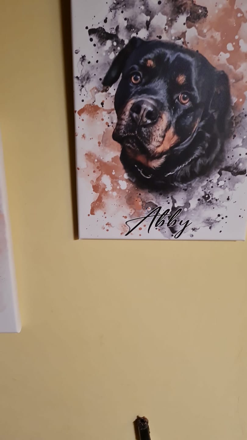 Customer photo review of Tierisches Wasserfarben Hunde Portrait
