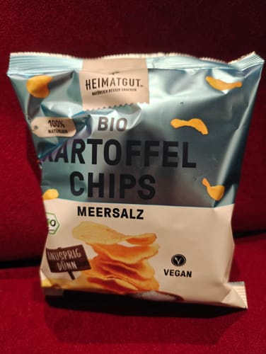 Kundenbewertung mit Foto zu Bio Kartoffelchips Meersalz mini