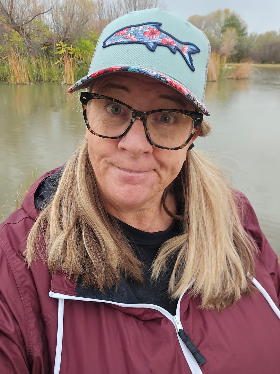 Customer photo review of Beauty and the Bonefish Trucker Hat