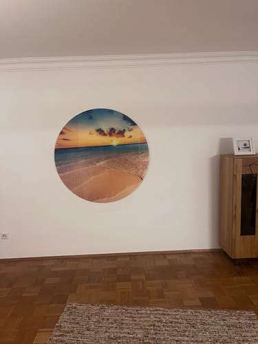 Customer photo review of Acrylglasbild | Türkisfarbenes Meer | Rund