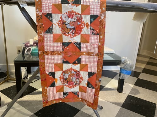 Customer photo review of Art Gallery Grace Table Runner Pattern Kit