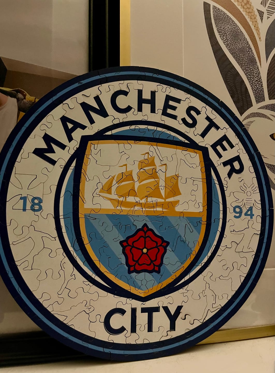 Customer photo review of Manchester City FC® Logo - Wooden Puzzle