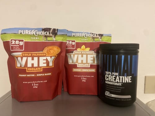 Customer photo review of Whey Protein Isolate Flight   Try 4-5 flavors!