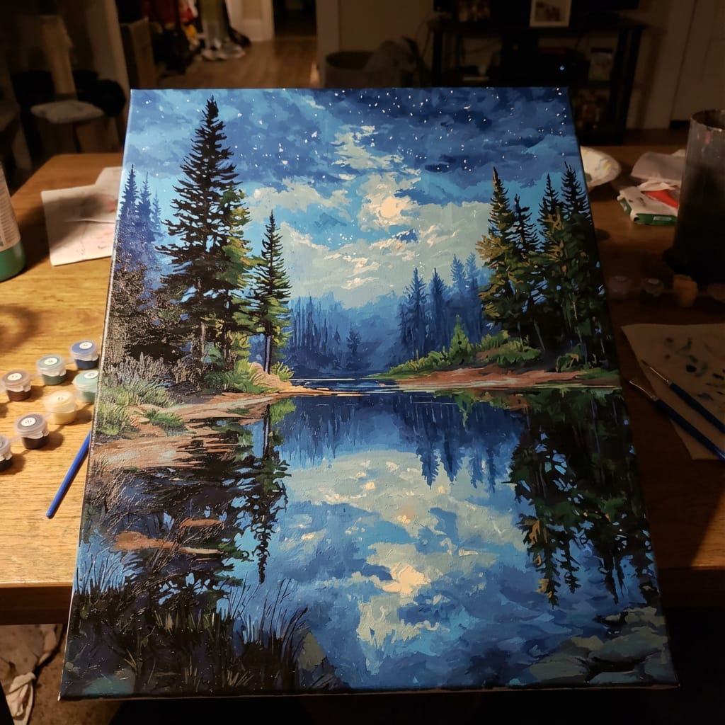Customer photo review of Night Reflections Tranquil Water