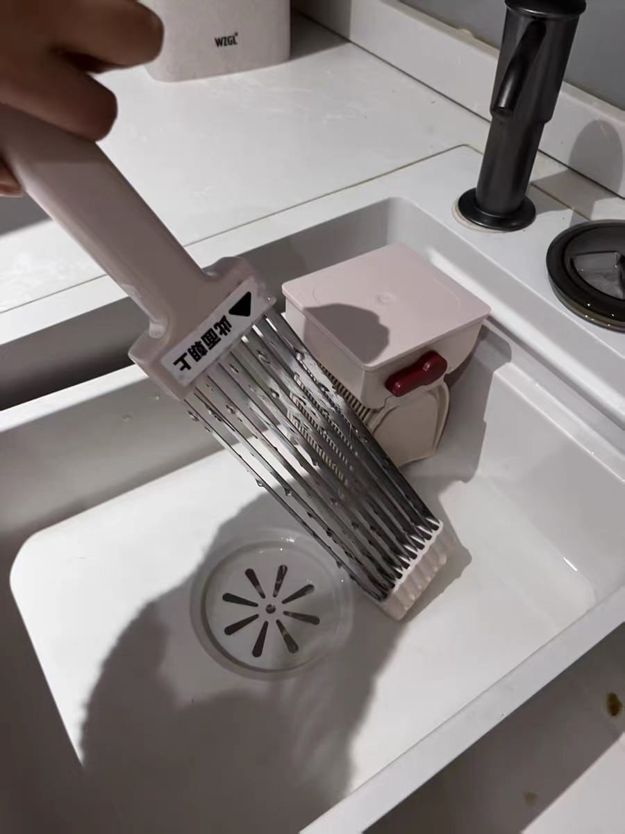 Customer photo review of Manual Meat Slicer & Knife Sharpener Set – Stainless Steel, Perfect for Beef, Pork, Lamb – Ideal for Home Cooking & BBQ, Black