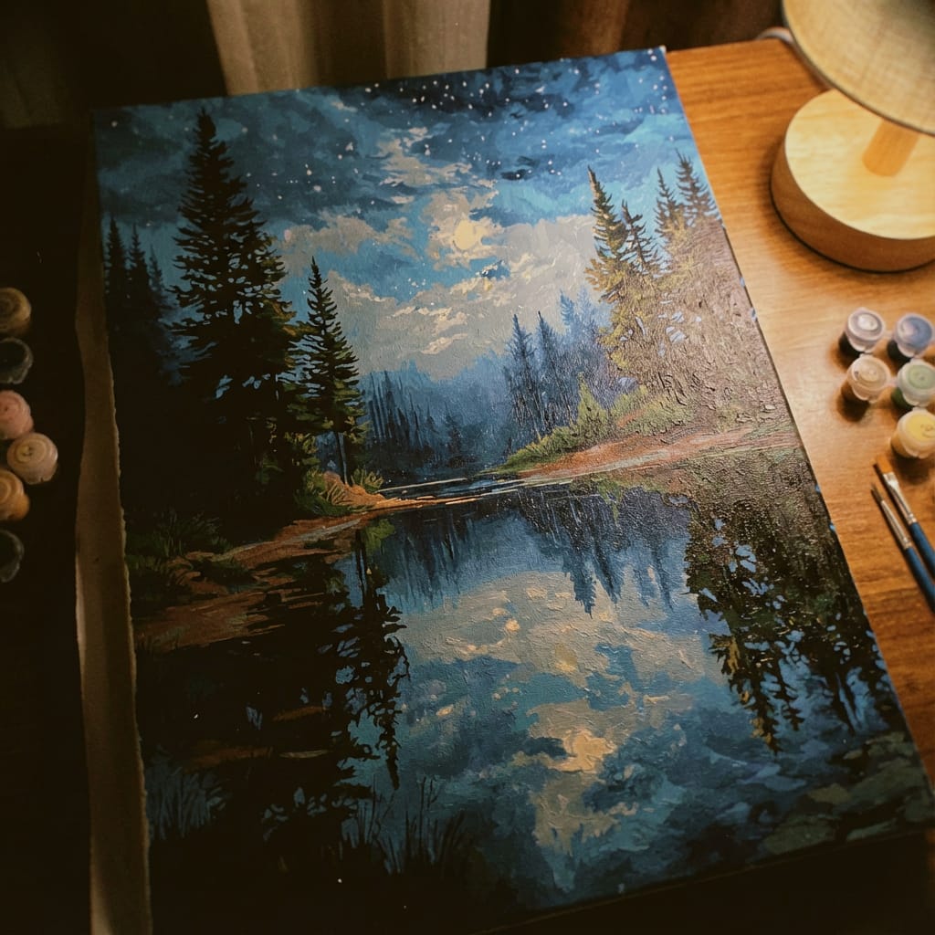 Customer photo review of Night Reflections Tranquil Water