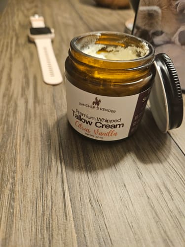 Customer photo review of Citrus Vanilla Whipped Tallow Cream