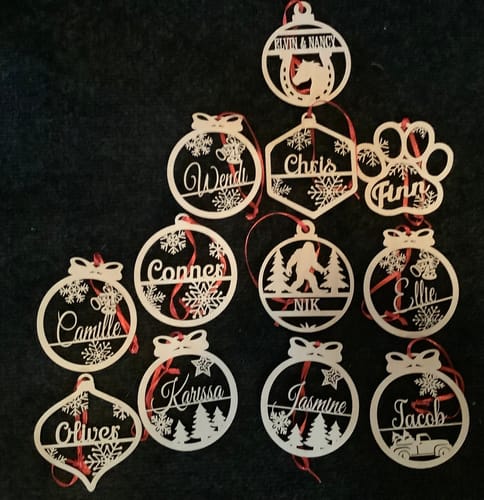 Customer photo review of Personalized Christmas Ornaments