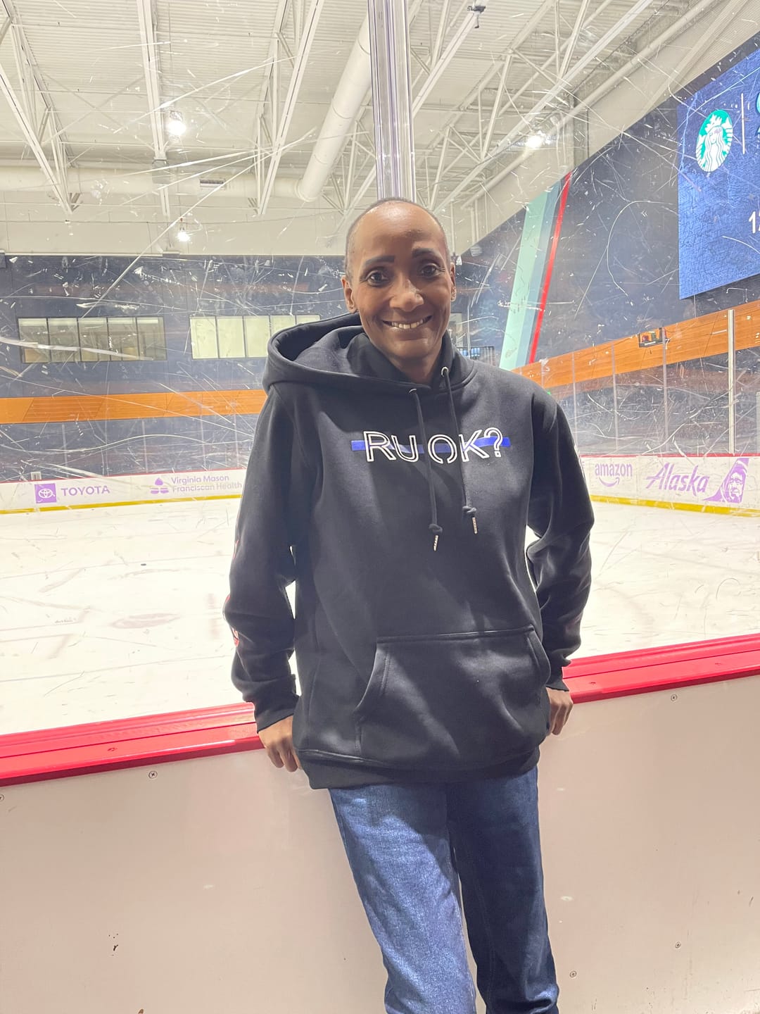 Customer photo review of Stigma-Breaking Hoodie- Blue Line